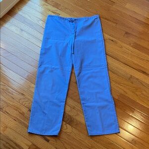 Blue Drawstring Scrub Pants